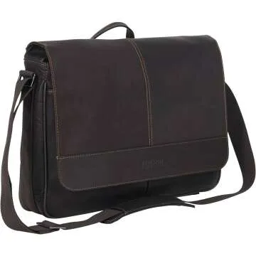 Colombian Leather Crossbody Laptop Case & Tablet Bag