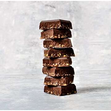 Hu Chocolate Bars | 4 Pack Vanilla Crunch Chocolate | Natural Organic Vegan, Gluten Free, Paleo, Non GMO, Fair Trade Dark Chocolate | 2.1oz Each