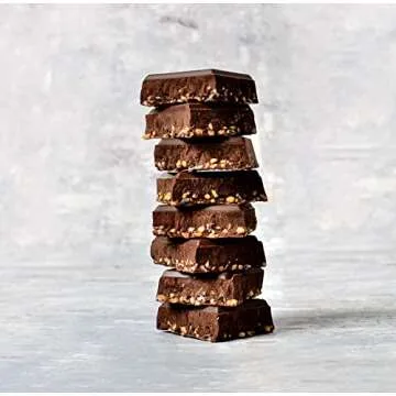 Hu Chocolate Bars | 4 Pack Vanilla Crunch Chocolate | Natural Organic Vegan, Gluten Free, Paleo, Non GMO, Fair Trade Dark Chocolate | 2.1oz Each