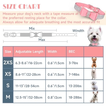 Elegant Crystal Dog Collar with Bow Tie for Small Dogs
