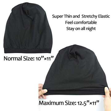 Stylish Cozy Satin Lined Slouchy Beanie for Hair Care