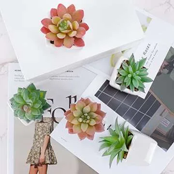 Lifelike Artificial Succulent Set for Home and Office