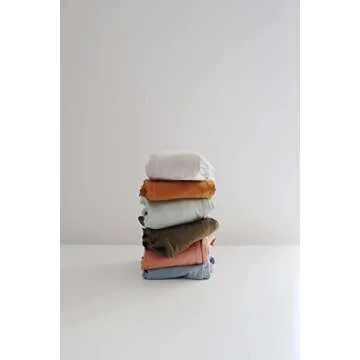 Marlowe & Co Organic Cotton Knotted Newborn Baby Gown, Soft Sleeper Gown for Baby Boy and Girl (Dusty Rose, 0-3 Months)