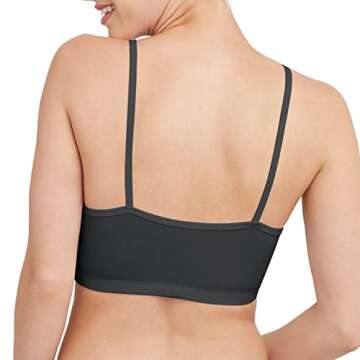 Hanes womens Cotton String Bralette, 3-pack Bra, 3 Pack - Black, Small US