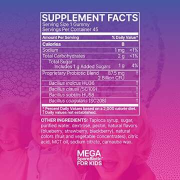 MegaSporeBiotic Kids Probiotic Gummies for Gut Health