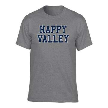 Penn State Officially Licensed Adult Block Happy Valley Short Sleeve Tshirt XL Graphite Heather Grey