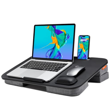 ErGear Lap Desk for Laptop, Extra Large Laptop Desk with Magnetic Removable Wrist Rest, Adjustable L...