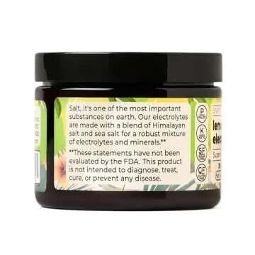 Santa Cruz Paleo Electrolyte Powder Lemon Lime with Himalayan & Sea Salt, Magnesium, Potassium, Sugar-Free, 30 Servings