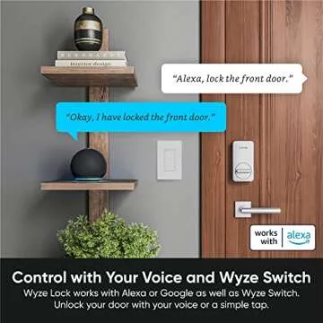 Wyze WiFi & Bluetooth Enabled Smart Door Lock, Wireless & Keyless Entry, works with Amazon Alexa & Google Assistant, Fits on Most Deadbolts, Includes Wyze Gateway - A Certified for Humans Device