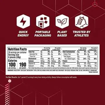 CLIF BLOKS - Energy Chews - Strawberry- Non-GMO - Plant Based Food - Fast Fuel for Cycling and Running-Workout Snack (2.1 Ounce Packet, 3 Count)