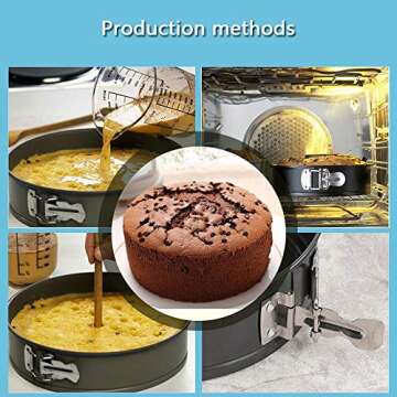 Non-stick Springform Pan Set,7 Sizes of High-carbon Steel Cake Pans, Leak-proof Bakeware Cheesecake ...
