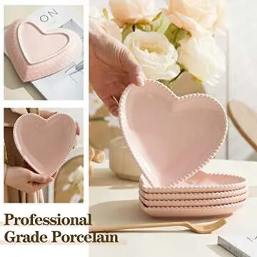 BABALIU Heart-Shaped Plates Set for Charming Gatherings