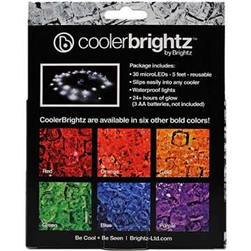Brightz CoolerBrightz LED Cooler Light Rope - White - Waterproof Ice Chest Rope Light for Cooler - Colorful Bright Micro-LED Lights - Compatible with Yeti, ORCA, Igloo, Coleman and Ozark Ice Chests