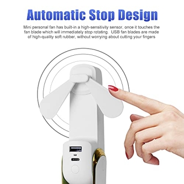 Ideapro USB Rechargeable Handheld Fan with Power Bank & Flashlight