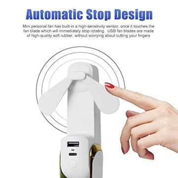 Ideapro USB Rechargeable Handheld Fan with Power Bank & Flashlight