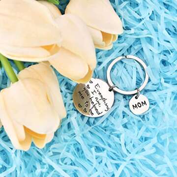 CaseTank Mom Gifts from Daughter Son Kids, Keychain Jewelry Gifts for Grandma Stepmother, Birthday Gifts for Great Mother Gifts