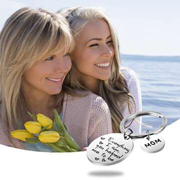CaseTank Mom Gifts from Daughter Son Kids, Keychain Jewelry Gifts for Grandma Stepmother, Birthday Gifts for Great Mother Gifts