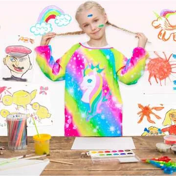 Waterproof Unicorn Art Smocks for Kids - Sylfairy