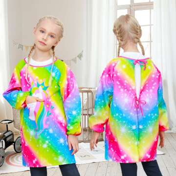 Waterproof Unicorn Art Smocks for Kids - Sylfairy