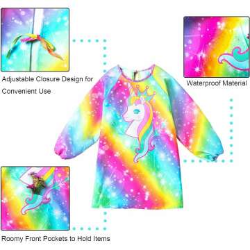 Waterproof Unicorn Art Smocks for Kids - Sylfairy