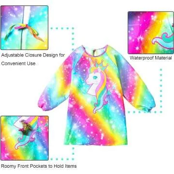 Waterproof Unicorn Art Smocks for Kids - Sylfairy