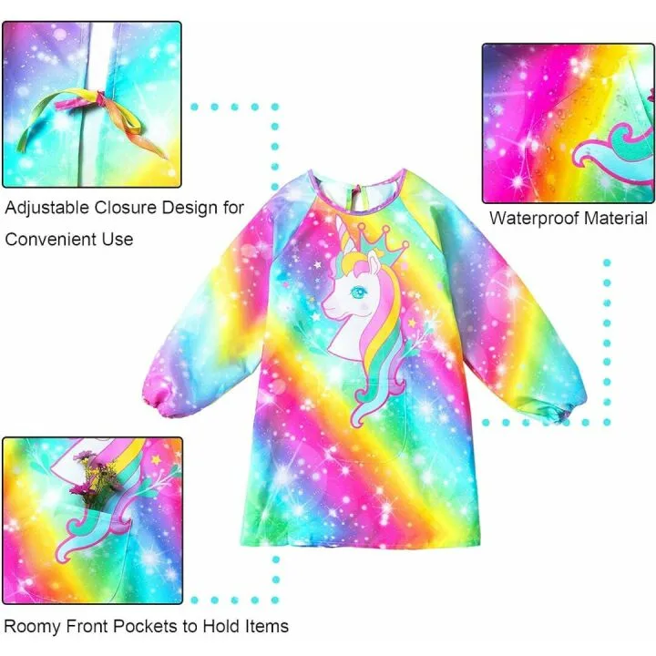 Waterproof Unicorn Art Smocks for Kids - Sylfairy