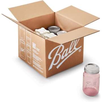 Ball Jar Rose Vintage Regular Mouth Quart Canning Jars, 4-Pack, 4 Pack