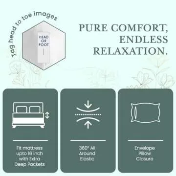 Feather & Stitch Softest 100% Cotton Sheets, 300 Thread Count Percale Weave Bedding, 16" Deep Pocket, Cooling Sheets, Breathable Bed Set, Hotel Premium Quality (Queen, Floral)