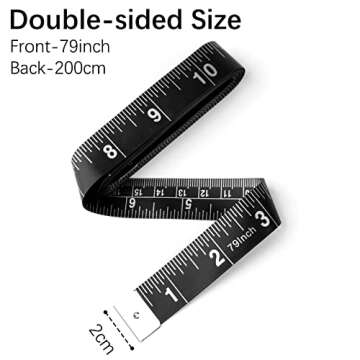 REIDEA Clothing Measure Tape Dual Sided, 79in/200cm Soft Fabric Tape Measure for Body Measurement Fi...