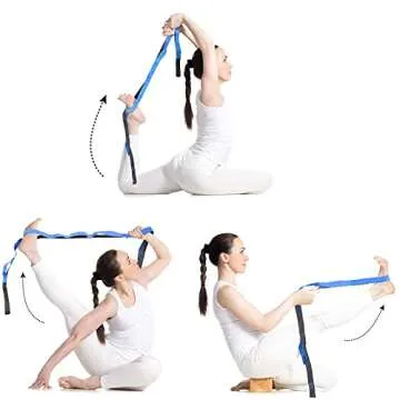 Yoga Strap Multi Loops Adjustable for Stretching and Flexibility