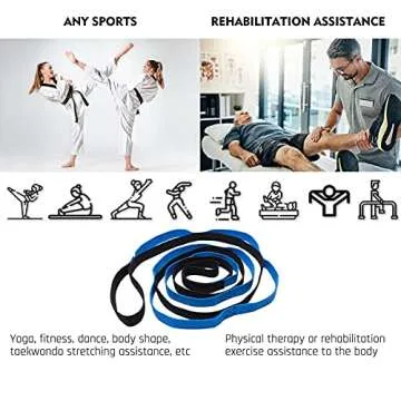 Yoga Strap Multi Loops Adjustable for Stretching and Flexibility
