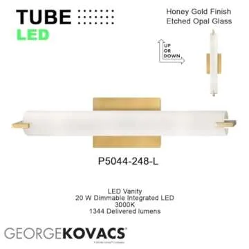 Elegant GEORGE KOVACS Tube LED Wall Sconce for Home Use