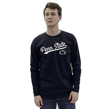 Blue 84 Men's Penn State Nittany Lions Long Sleeve T-Shirt Cursive Team Color, Team Color, Medium