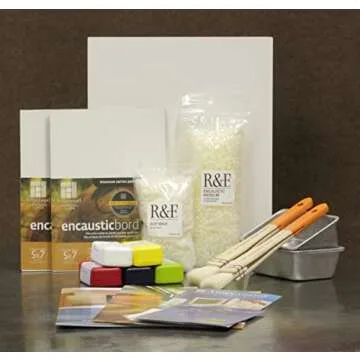 R&F Handmade Paints - Professional Encaustic Paint - Starter Kit, 14 Piece Set