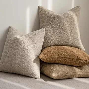 Cozy Boucle Throw Pillow Covers for Modern Home Decor