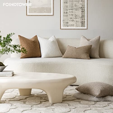 Cozy Boucle Throw Pillow Covers for Modern Home Decor