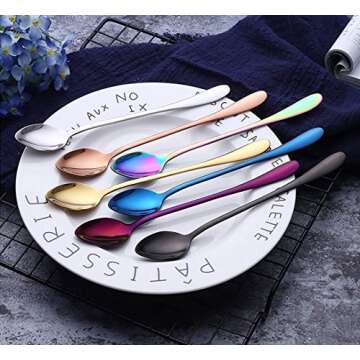 Dhrbsx Long-Handled Ice Tea Spoon Set for Every Occasion