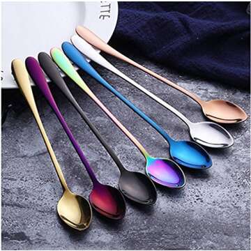 Dhrbsx Long-Handled Ice Tea Spoon Set for Every Occasion