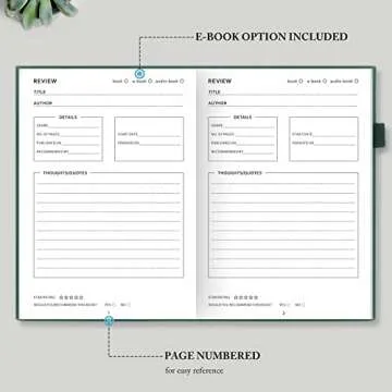 Elegant Reading Journal for Book Lovers - Track Your Progress