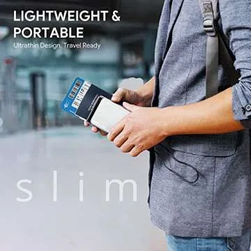 Portable Charger 2-Pack 10000mAh Power Bank High Capacity Power Bank Ultra Slim External Phone Battery Pack with Dual Input & Output for iPhone 12 Pro, Galaxy S10, Pixel 4