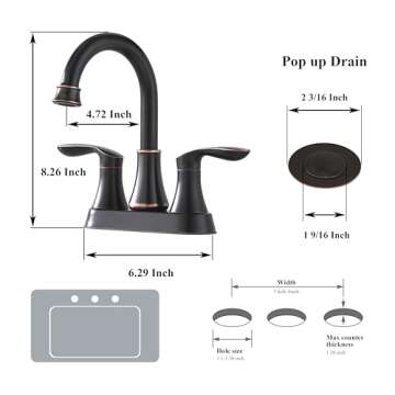 Modern Lead-Free Oil Rubbed Bronze Bathroom Faucet