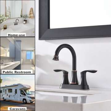 Modern Lead-Free Oil Rubbed Bronze Bathroom Faucet