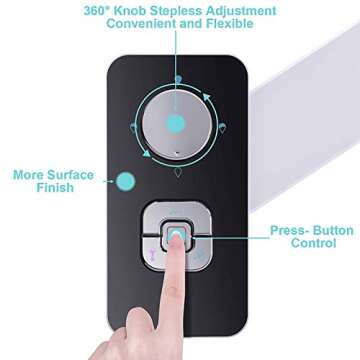 SAMODRA Bidet Attachment, Non-Electric Cold Water Bidet Toilet Seat Attachment with Pressure Controls, Retractable Self-Cleaning Dual Nozzles for Frontal & Rear Wash - Black