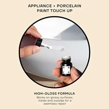 soto White Paint Touch Up, Appliance + Porcelain, High-Gloss Finish (No. 01 Perfect White) - 1.5 Ounces/45 Milliliters of Enamel + Bathtub Repair for Tub, Tile, Appliances, Interior/Exterior
