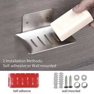 Mczxon Bar Soap Holder: Stylish Stainless Steel Bath Soap Dish for Shower