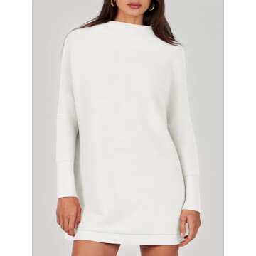 ANRABESS Women Oversized Casual Loose Turtleneck Long Sleeve Slouchy Baggy Knit Tunic Sweaters Pullo...