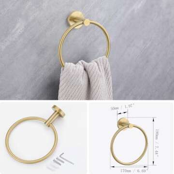 Lairuier 4-Piece Stainless Steel Bathroom Hardware Set