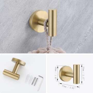 Lairuier 4-Piece Stainless Steel Bathroom Hardware Set