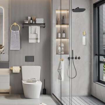 Lairuier 4-Piece Stainless Steel Bathroom Hardware Set