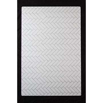 Bessie Bakes Chevron Tile Replicated Photography Backdrop 2 Feet Wide x 3 Feet Long 3 mm Thick